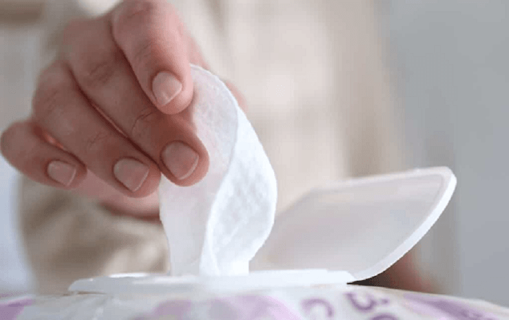 Hand pulling flushable wipe